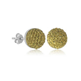Boucles d'oreilles pour femme serties de cristaux argentés